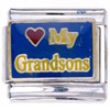 Phrase My Grandsons  Italian  Charm  Bracelets  E0028