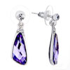Pugster February Birthstone Purple Swarovski Crystal Angel Drop Dangle