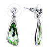Pugster August Birthstone Peridot Swarovski Crystal Angel Drop Dangle