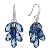Pugster March Birthstone Swarovski Aquamarine Crystal Teardrops Dangle