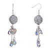 Pugster Ball And April Birthstone Swarovski Clear Crystal Teardrop And Heart Dan