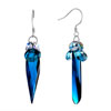 Pugster Classic September Birthstone Sapphire Swarovski Crystal Fine Cone Shape Dangle