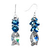 Pugster Classic Aquamarine Waterdrop Swarovski Crystal Dangle Fish Elf