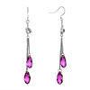 Pugster Classic October Birthstone Rose Swarovski Crystal Angel Teardrop Dangle