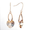 Pugster Light Topaz Swarovski Crystal Heart Dangle