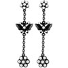 Ivory Flower Butterfly Earrings