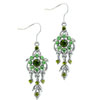 Lime Green Flower Earrings