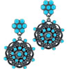 Aqua Green Circular Earrings