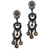 Silver Tone Leopard Jasper Earrings