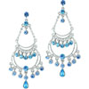 Blue And Purple Austrian Crystal Earrings