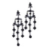 Black Circles And Squares Earrings