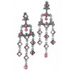 Pink Circles And Squares Earrings