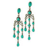Silver Tone Faux Turquoise Earrings