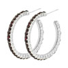 Dark Red Hoop Earrings