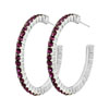 Violet Purple Hoop Studded Earrings
