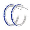 Blue Studded Hoop Earrings