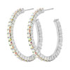 Rainbow Studded Hoop Earrings