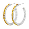 Orange Studded Hoop Earrings