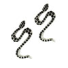 Black Faux Onyx Snake Earrings