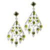 Lime Green Rhinestone  Earrings 