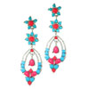 Flower Decorated Acrylic Earrings