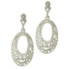 Rhinestone Oval Earrings