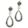 Black Droplet Rhinestone  Earrings 