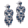 Chandelier September Sapphire Color Birthstone Earrings