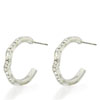 Silver Tone Wavy Studded Earrings