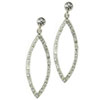 Pointy Oval Rhinestone  Earrings 
