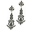 Fancy Green Rhinestone  Earrings 