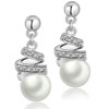 Twirl Studded Faux Pearl  Earrings 