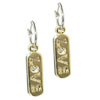 Two Tone Studded Love Earrings