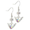 Rainbow Studded Flying Heart Earrings