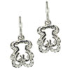 Studded Layered Teddy Bear Earrings