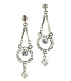 Circle Dangle Studded Earrings