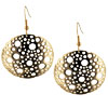 Gold Tone Meteor Rock Earrings