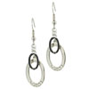 Black Circle Studded Earrings