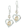 Champange Yellow Studded Heart Earrings