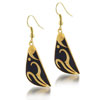 Gold Plated Purple Earrings