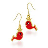 King Red Fish Earrings
