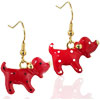 Red Dog With Spots Earrings
