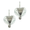 Silver Tone Heart Earrings