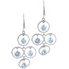 Circle Dangling Rhinestone Earrings