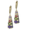 Gold Tone Multicolor Studded Earrings