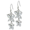 Big And Small Clear Butterfly Earrings