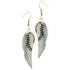 White Gold Tone Bird Wings Earrings
