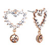 Heart With April Birthstone Clear Crystal Dangle November Birthstone Citri...