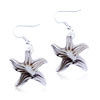 Golden And Black Starfish Murano Glass Earrings