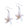 Bean Red Starfish Murano Glass Earrings